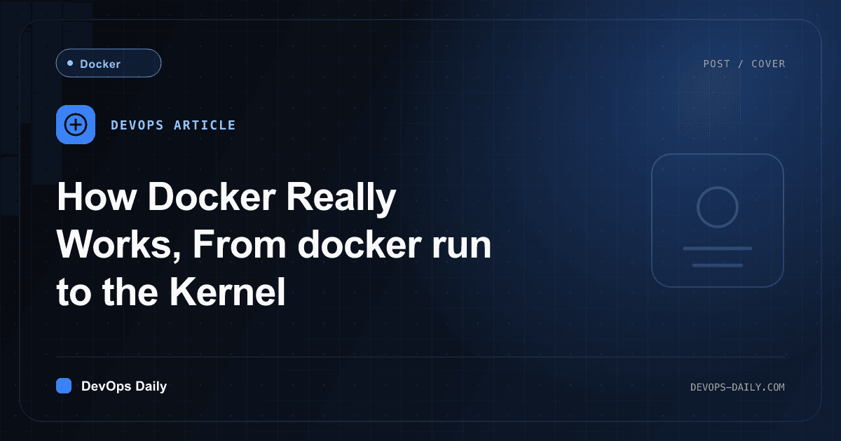 How Docker Really Works, From docker run to the Kernel