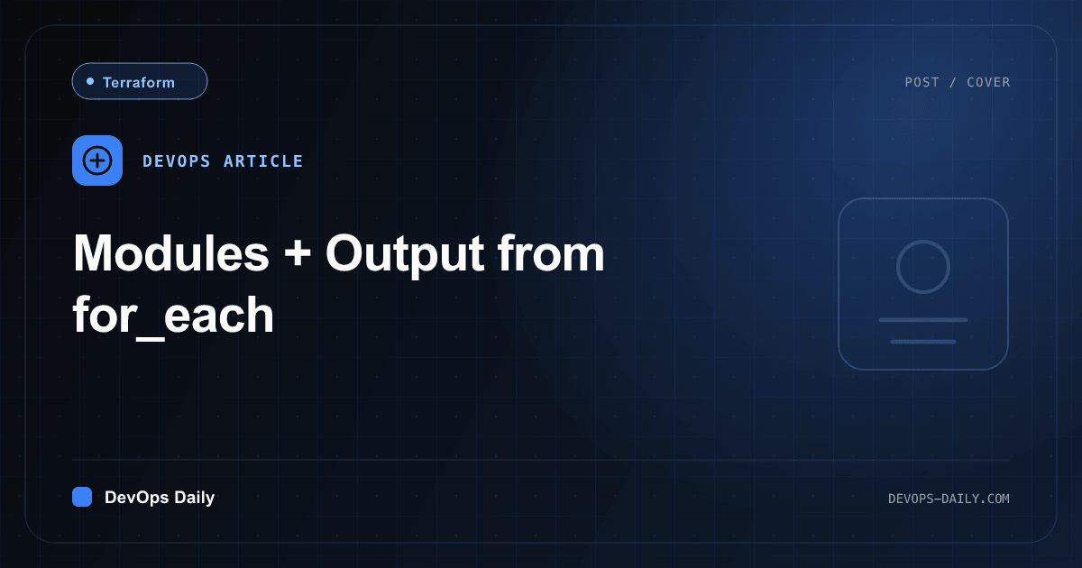 Modules + Output from for_each